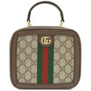 Gucci Ophidia Top Handle GG Supreme Bag Double Shoulder Beige Brown